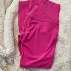 Lululemon Athletica Pink Leggings 25 inch length size 2 hot pink